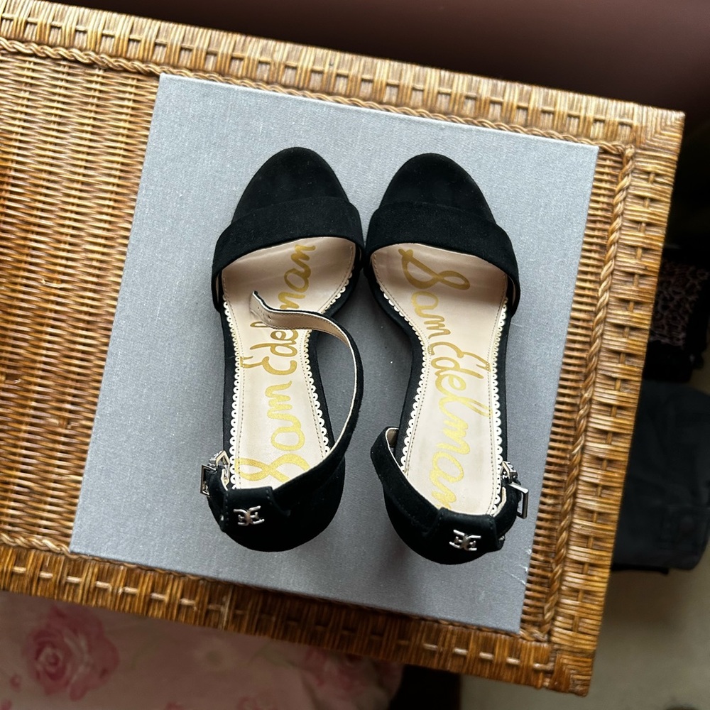 Sam Edelman suede sandal block heels
